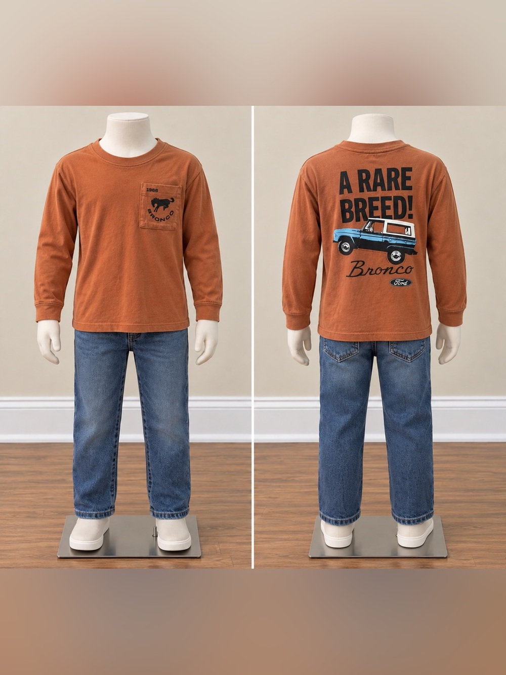 OLD NAVY Ford Bronco Long Sleeve Tee Boys Kids size medium (8)